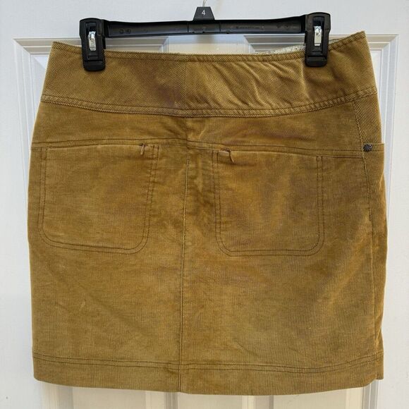 Athleta Corduroy Ridge Mini Skirt Womens Size 6 Brown Khaki Y2k - Picture 2 of 9